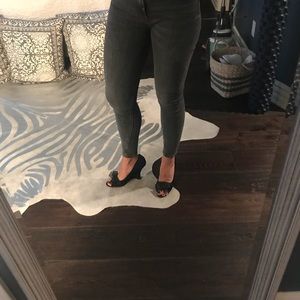 Casadei Wedge black suede medium width